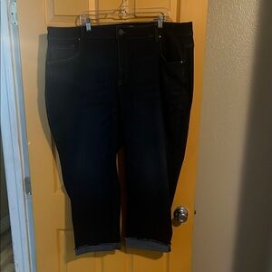 26 LANE BRYANT DARK WASH STRAIGHT LEG JEANS